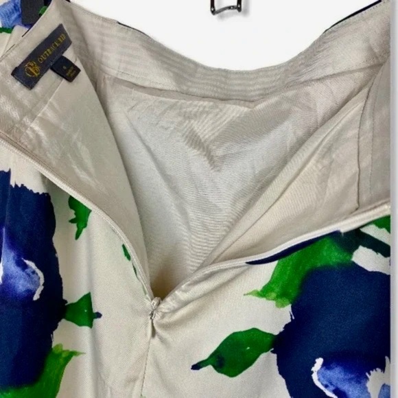 Outback Red Blue Floral Pleated A-line Skirt Women's Size Large NWT - Picture 5 of 7